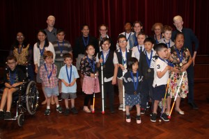 vision impaired students with adults